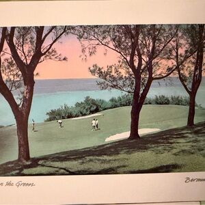 Serene Coastal Golf Art Print